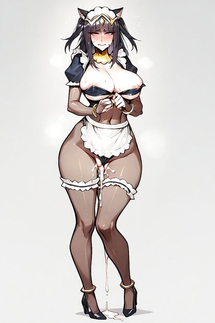Sweaty CatGirl 18+ in Leotard Enjoys  Hentai Pleasure