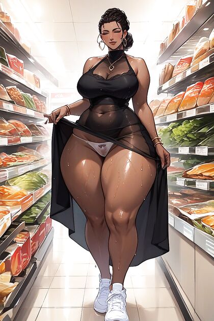 Hyper-Thighed Seduction at the Grocery Store in S-Hentai Ecstasy
