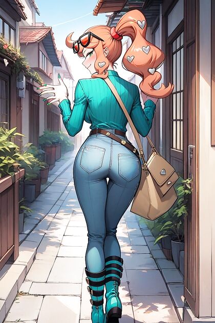 British Town Beauty Stripped Down for Full Body Hentai Pleasure