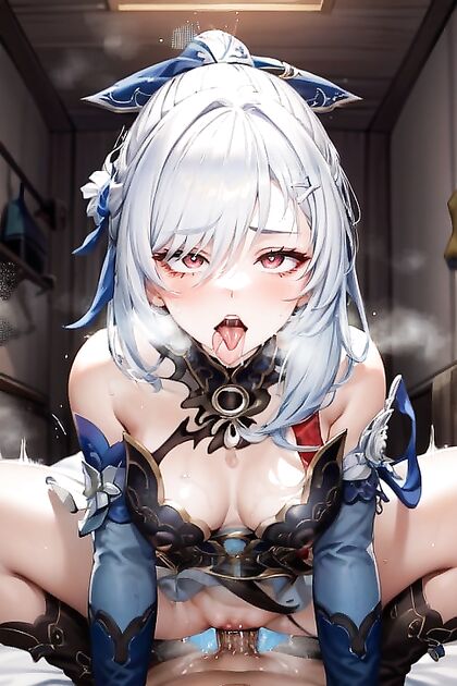 Black Hair Beauty Sweats and Steams Up the Image in Hot Hentai Picture