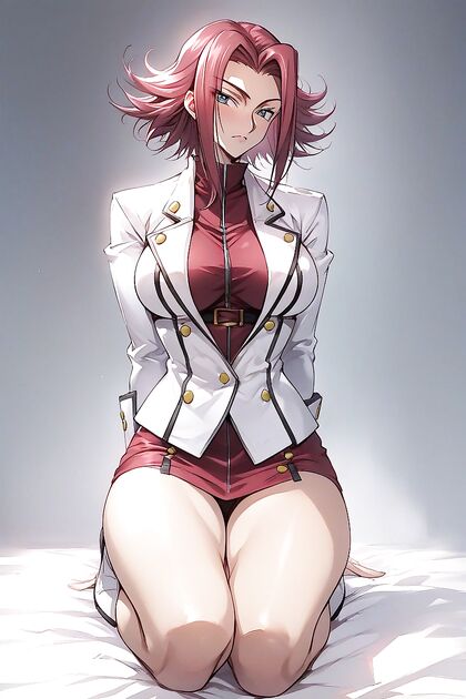 Kneeling With Rounded Ass and Hands Bound Behind for  Hentai Pleasure