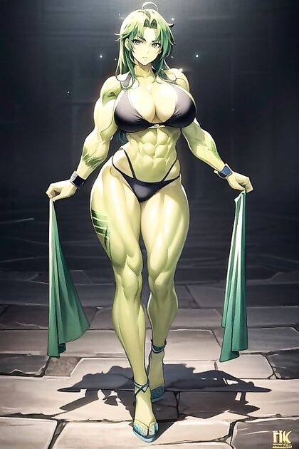 Muscular She-Hulk's Steamy Green-Skinned Hentai Adventures