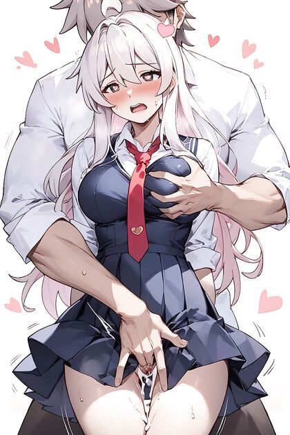 Shocked Student GetsWaist-Gripping Pleasure in Classroom Hentai Image