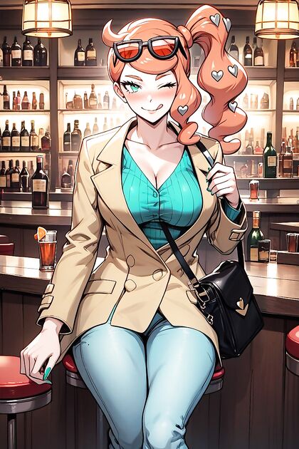 Sonia from Pokémon Wears Green Footwear for Happy Hentai Fun