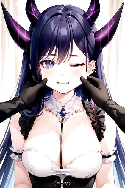 Succubus in Form-Fitting Gothic Outfit Seduces in Erotic Hentai Images