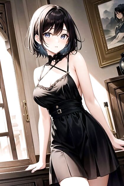K-Pop Idol with Short Hair Shows Off Her Assets in Busty Hentai Image