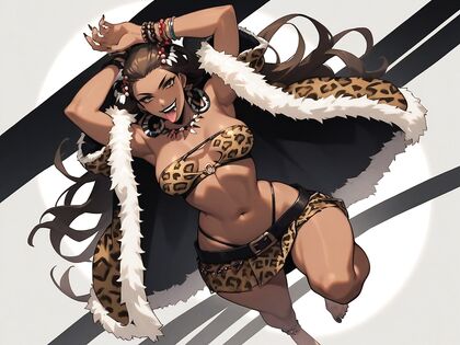 Dark-Skinned Beauty With Perfect Nails Smirks seductively in Hentai Picture