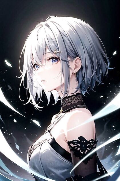 African Beauty with Ultra-Short Hair in Seductive Hentai Picture