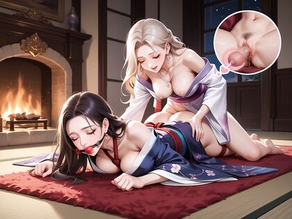 High-Res hentai Image featuring dripping wet pussy juices on carpet