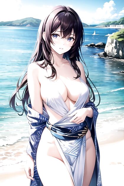 Beachside Waist Shots and Perfectly Rounded Asses in Steamy Hentai Images