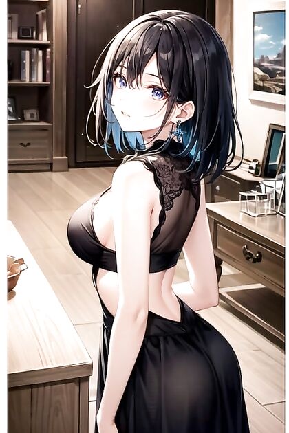 Short-Haired Beauty Takes Center Stage in Mesmerizing Hentai Picture