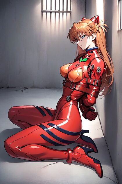 Side View Seduction – Prisoner in Shiny Bodysuit Tempts Guards