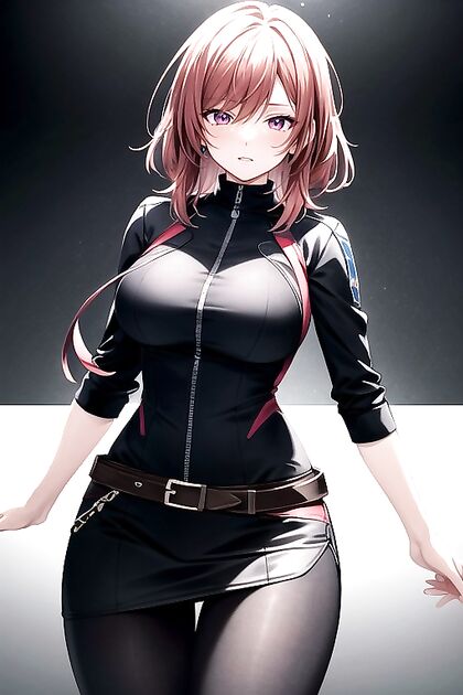 Tight Skirt and Leggings fetishized inMind-blowing Hentai Picture