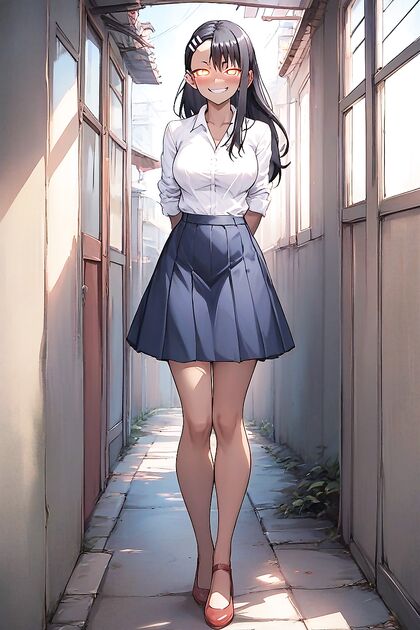 Hayase Nagatoro's Skirt Flips in Full-Body Hentai AI Picture