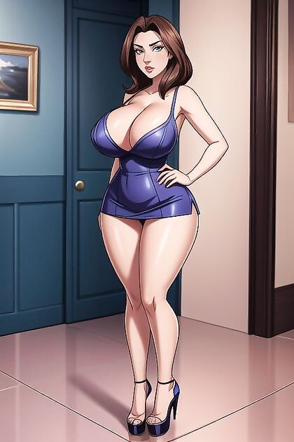 Jasmine Jae's Hourglass Figure Stares into the Camera for Seductive Hentai Picture