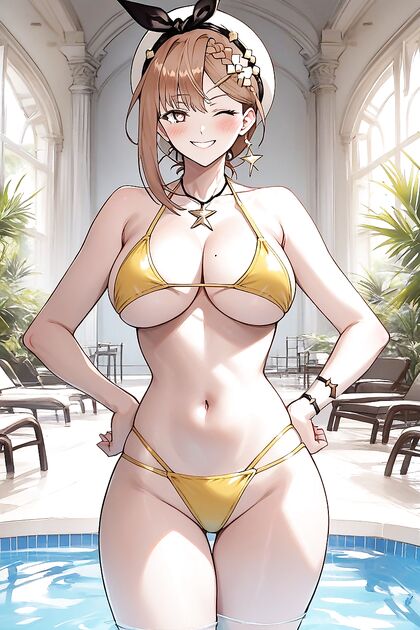 Cute Model Poses Seductively in Front View Hentai Picture