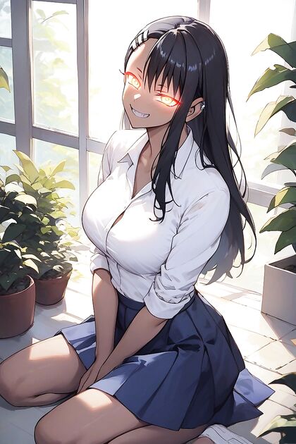 Hayase Nagatoro from Don't Toy With Me Kneels with Glowing Eyes for  Hentai Pleasure