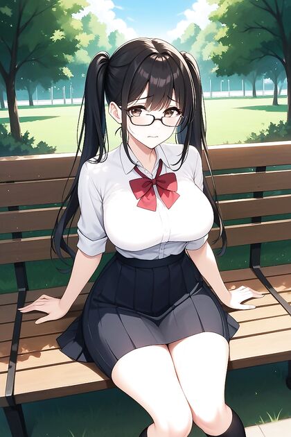 Black-Haired Beauty Shows Off Her Rounded Ass in Waisted Hentai Images