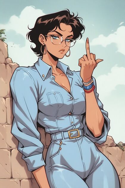 Widespread Thighs and Sultry Green Eyes Heat up Anime Passion