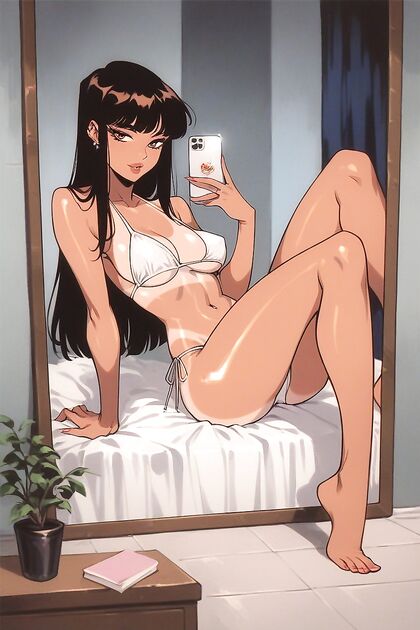 Big-Ass Picture with Oily Skinned Beauty in Wild Hentai Images
