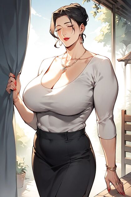 Riko Sakurauchi from Love Live! Sunshine! Blushing with Massive Boobs in Hentai AI Picture