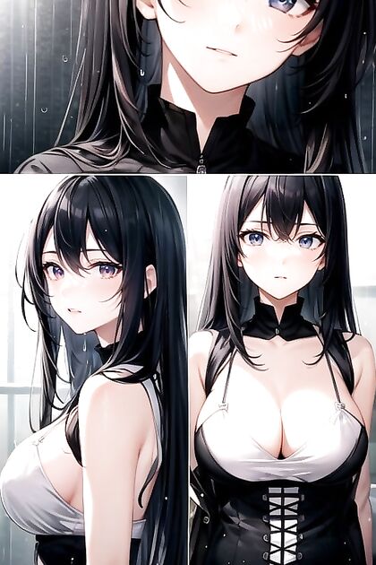 Close-Up Front View of Medium Breasts in Seductive Hentai Images