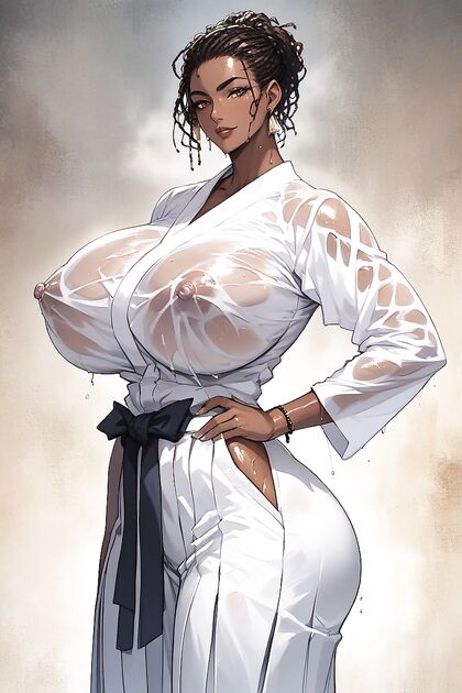 Busty African Goddess Shows Off Her Massive Natural Tits in hentai AIPorn