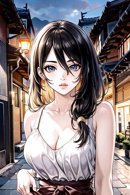 Hungarian Beauty with Freckles Exploring  Hentai Fantasies