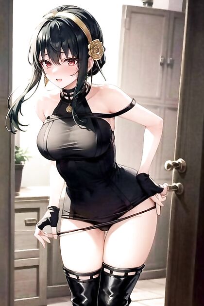 Bending Over in a Swimsuit – Panties Pulled Down for Hot Hentai Picture