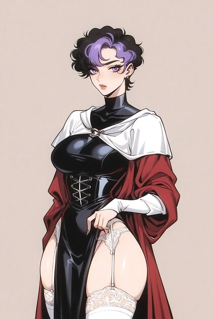 Skinny Girl 18+ with Multicolored Hair Gets Wild in Hentai AI Picture