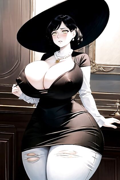 Lady Dimitrescu's Busty Expansion in Resident Evil Hentai Picture