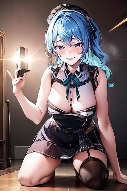 Mischievous Smile and Blush – Full-Body Lifting Skirt Hentai Delights