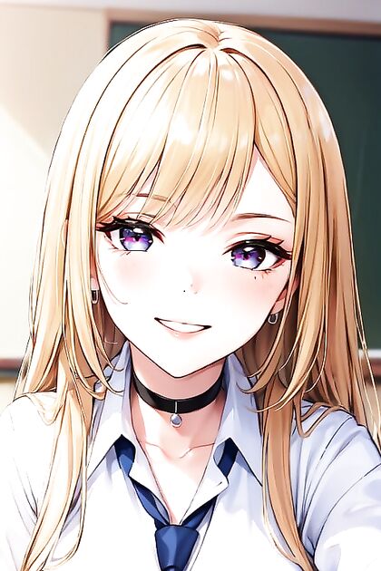 Kitagawa Marin Smiles Seductively in Classroom for Sizzling Hentai Adventures