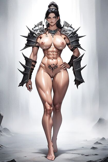 Fit Warrior with Massive Ass in Warhammer-Themed Hentai Picture