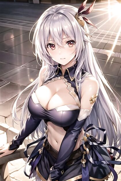 Eleonora Viltaria in Ultra-Detailed Elbow Bra for  Hentai Pleasure
