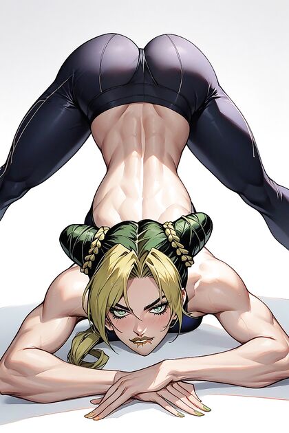 Large-Assed Goddess in Form-Fitting Yoga Pants for Steamy Hentai Picture