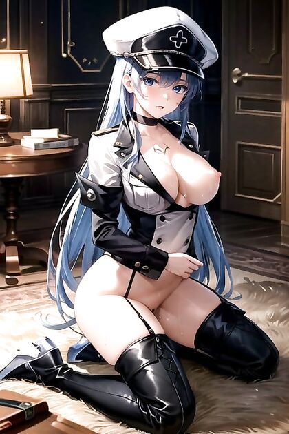 Kneeling Solo Picture in Long-Length Hentai AI Pleasure