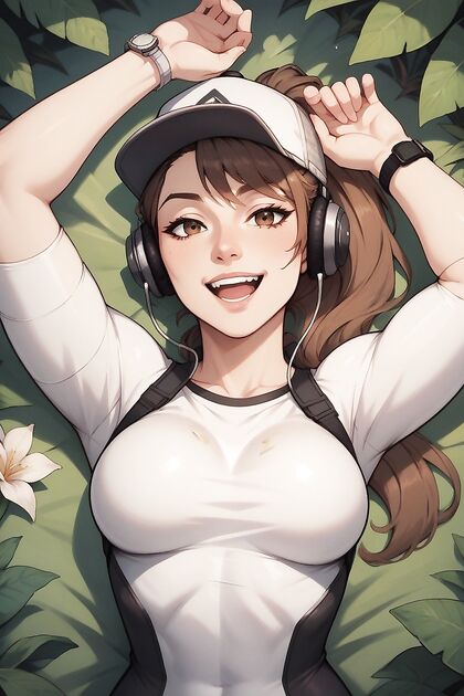 Happy Brown-Haired Beauty in Steamy Jungle Hentai Adventures