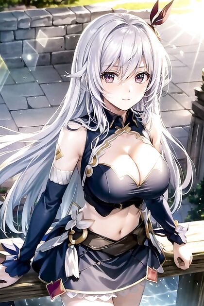 Eleonora from Lord Marksman and Vanadis Enjoying Top-Down Dusk Hentai Pleasure