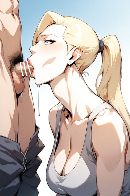 Imo Yamanaka from Naruto Gives a Sultry Blowjob in Blue-Eyed Hentai Bliss