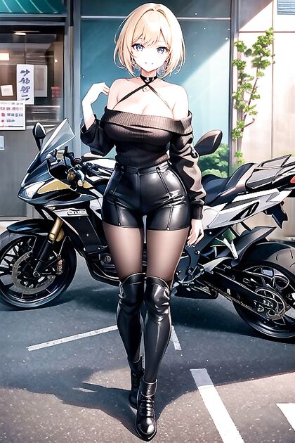 Blonde Japanese Actress Wears Heart Choker for Steamy Hentai Images