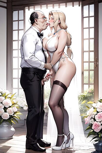 Milf Bride Shows Off Ahegao Faces During Wild Wedding Night Hentai Picture