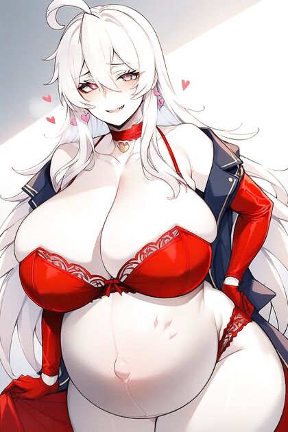 Thick-Thighed hottie with heart eyes stripped down in steamy hentai Picture