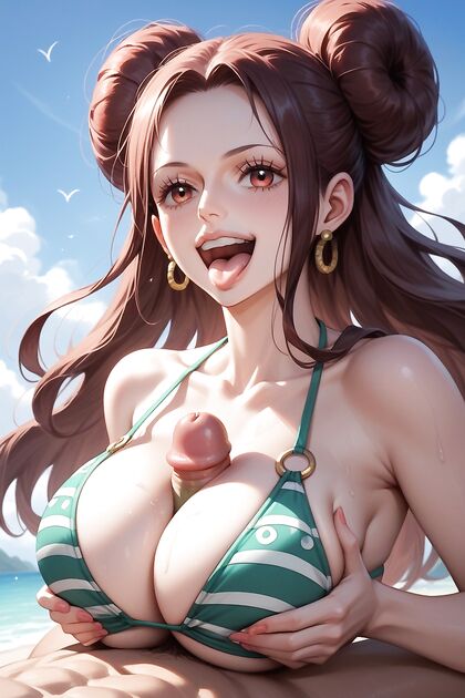 Rebecca from One Piece Gives a Titillating Titsjob with Bouncing Boobs