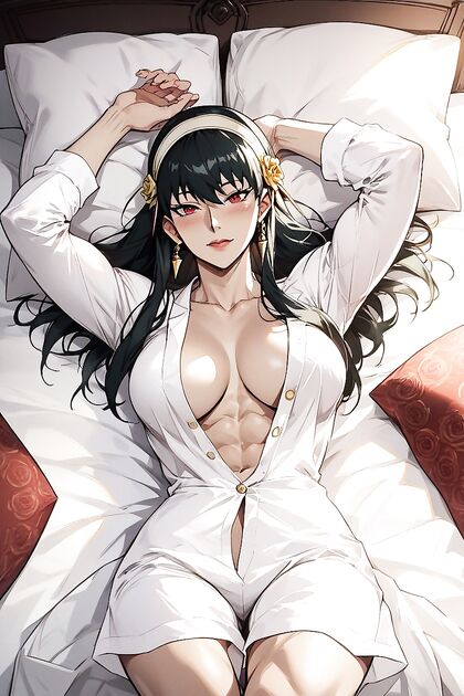 Woman Lying in Bed for  Hentai Pleasure Ai Hentai Images
