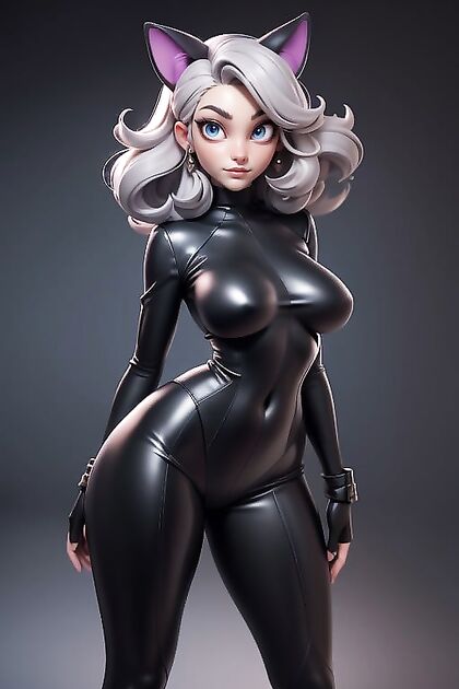 Long-Haired Beauty with Big Eyes and Limbs Engages in Seductive Hentai Picture