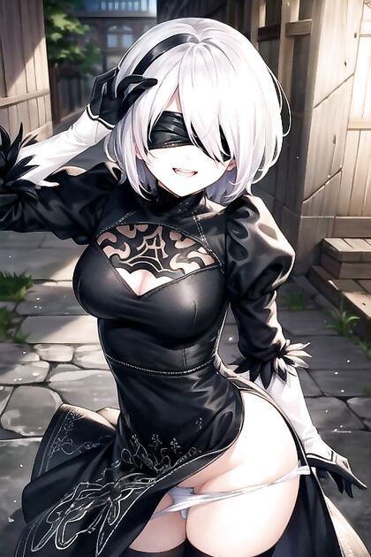 Yorha No.2 Type B from Nier – Automata Strips Down in Slim Hentai Picture