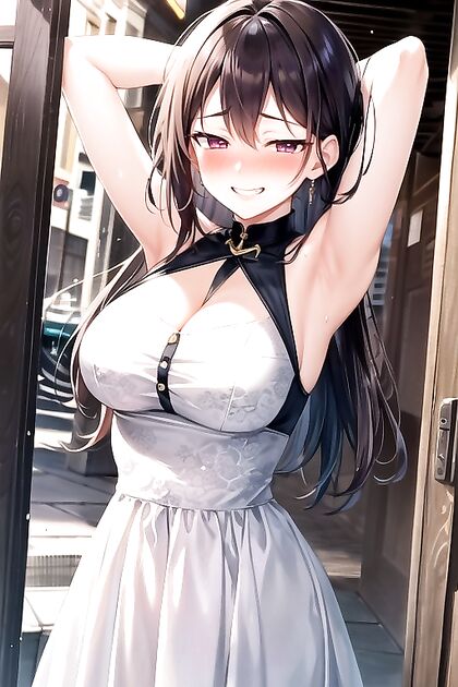 Mischievous Noon Smiles and Blushes in  Hentai Picture