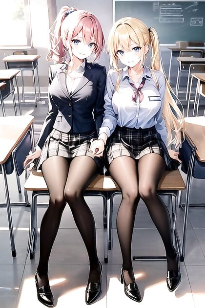 Blonde in Uniform Holds Hands forSTEAMY Hentai Pleasure