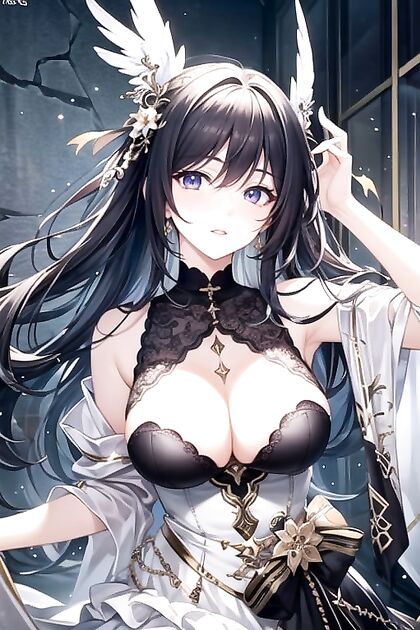 Uniformed Beauty in a Slightly Bent Pose for Seductive Full-Body Hentai Picture